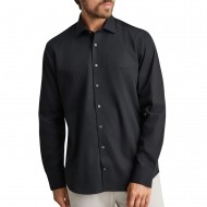 Navy & Green Shirt Comfort Fit-Ink Black