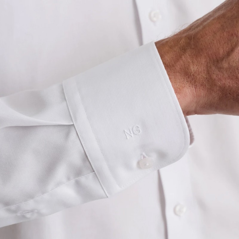Navy & Green Shirt Comfort Fit-Ultra White