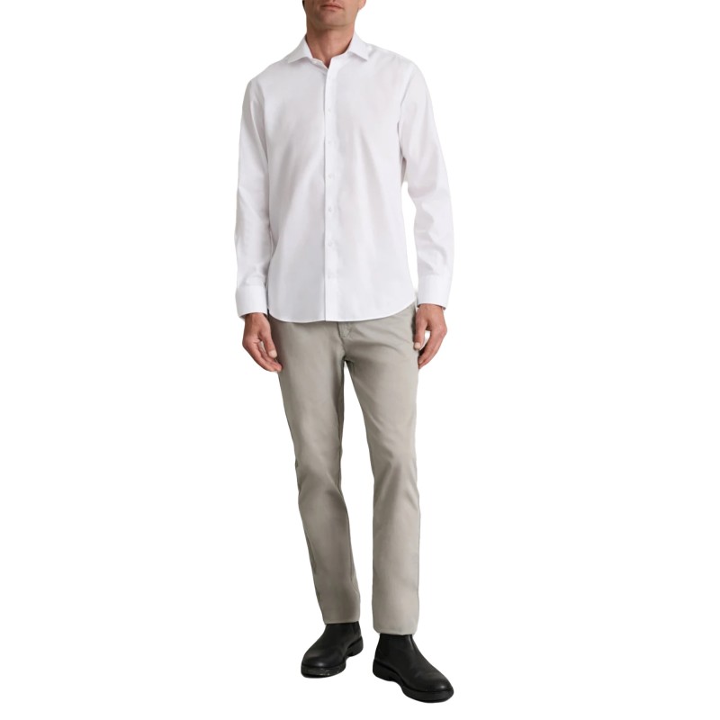 Navy & Green Shirt Comfort Fit-Ultra White