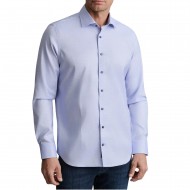 Navy & Green Shirt Comfort Fit-Light Blue