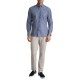 Navy & Green Shirt Comfort Fit Striped-Dk Navy/White