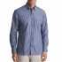 Navy & Green Shirt Comfort Fit Striped-Dk Navy/White
