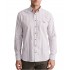 Navy & Green Shirt Striped Oxford Comfort Fit-Brown Grey/White