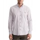 Navy & Green Shirt Striped Oxford Comfort Fit-Brown Grey/White