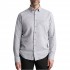 Navy & Green Shirt Comfort Fit Cotton Linen-Frost Grey