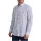 Navy & Green Shirt Striped Comfort Fit-White/Dirty Blue