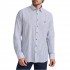 Navy & Green Shirt Striped Comfort Fit-White/Dirty Blue