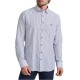 Navy & Green Shirt Striped Comfort Fit-White/Dirty Blue
