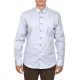 Navy & Green Comfort Fit Shirt In Twisted Egyptian Cotton-Blue Ice Navy & Green Comfort Fit Shirt In Twisted Egyptian Cotton-Blue Ice