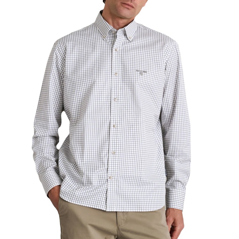 Navy & Green Shirt Comfort Fit-Grey/Ochre Navy & Green Shirt Comfort Fit-Grey/Ochre