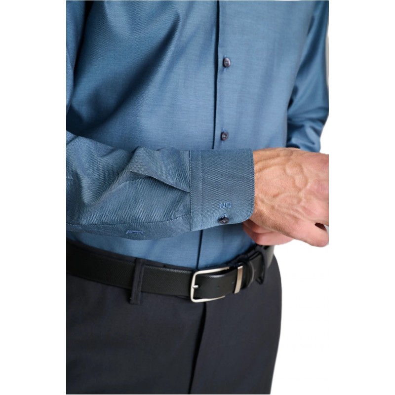 Navy & Green Shirt Two Tone Comfort Blue-Shadow Blue Navy & Green Shirt Two Tone Comfort Blue-Shadow Blue