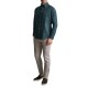 Navy & Green Shirt Comfort Fit Cotton Linen-Moroccan