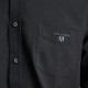 Navy & Green Shirt Comfort Fit Chest Pocket-Midnight Black
