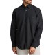 Navy & Green Shirt Comfort Fit Chest Pocket-Midnight Black