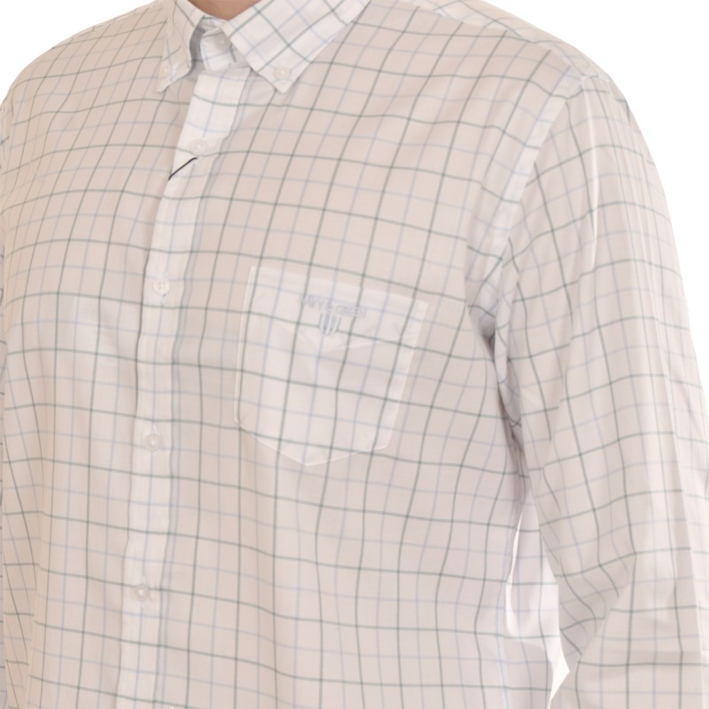 Navy & Green Comfort Fit Two Ply Shirt-White/Petrol/LT Blue Navy & Green Comfort Fit Two Ply Shirt-White/Petrol/LT Blue