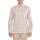 Navy & Green Comfort Fit Two Ply Shirt-White/Grey Navy & Green Comfort Fit Two Ply Shirt-White/Grey
