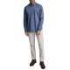 Navy & Green Shirt Comfort Fit-Airforce Blue
