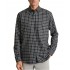 Navy & Green Shirt Heavy Twill Flannel Look-Night Blue/Beige
