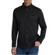 Navy & Green Shirt Comfort Fit Stretch-Black Ink