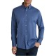 Navy & Green Shirt Comfort Fit Stretch-Dark Avio