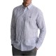 Navy & Green Shirt Comfort Fit Cotton Linen-Dirty Blue/White