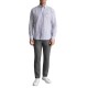 Navy & Green Shirt Comfort Fit Cotton Linen-Dirty Blue/White