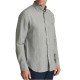 Navy & Green Shirt Comfort Fit Pure Linen-Silver Green
