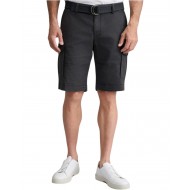 Navy & Green Bermuda Cargo With Belt-Black
