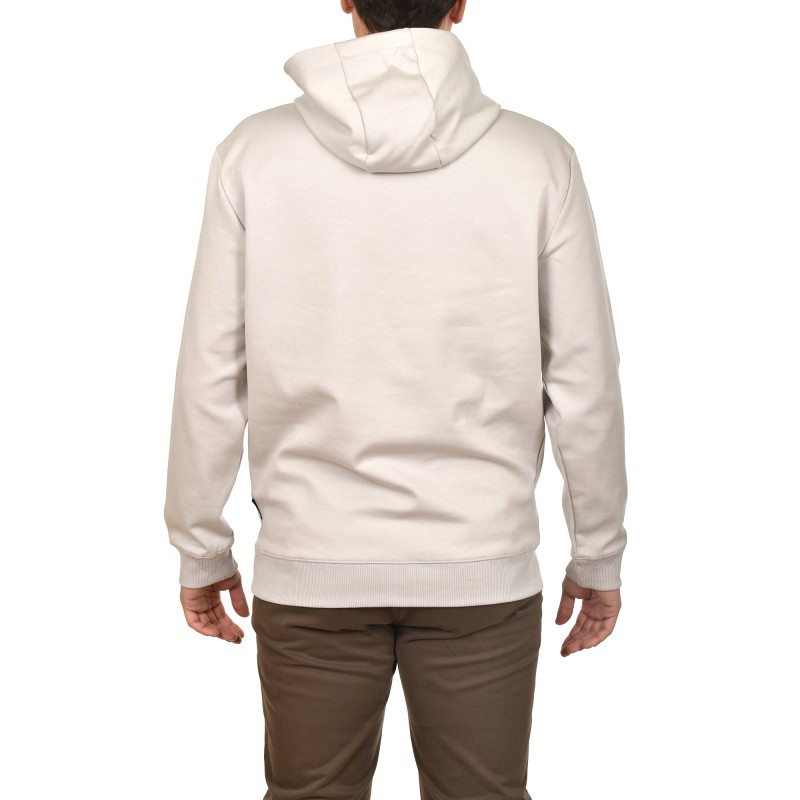 Navy & Green Puffy Logo Hoodie Sweatshirt-Ice Navy & Green Puffy Logo Hoodie Sweatshirt-Ice