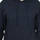 Navy & Green Puffy Logo Hoodie Sweatshirt-Marine Blue