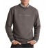 Navy & Green Sweatshirt Crewneck-Olive Brown