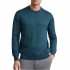 Navy & Green Knitted Necklace Merino-Deep Atlantic