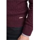 Navy & Green Sweater Cable Knit Half Zip-Dark Bordeaux Navy & Green Sweater Cable Knit Half Zip-Dark Bordeaux