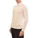 Navy & Green Basic Turtleneck Sweater-Off White Navy & Green Basic Turtleneck Sweater-Off White