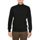 Navy & Green Turtleneck Sweater-Black Navy & Green Turtleneck Sweater-Black