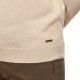 Navy & Green Turtleneck Sweater-Greige Navy & Green Turtleneck Sweater-Greige