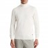 Navy & Green Turtleneck Sweater-Off White