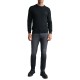 Navy & Green Sweater Crew Neck Knit Cotton-Black Navy & Green Sweater Crew Neck Knit Cotton-Black