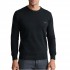 Navy & Green Sweater Crew Neck Knit Cotton-Black