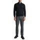 Navy & Green Sweater Half Zip Cotton-Black