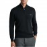 Navy & Green Sweater Half Zip Cotton-Black