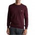 Navy & Green Sweater Crew Neck Knit Cotton-Dark Bordeaux