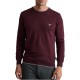 Navy & Green Sweater Crew Neck Knit Cotton-Dark Bordeaux Navy & Green Sweater Crew Neck Knit Cotton-Dark Bordeaux