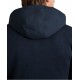 Navy & Green Cardigan Knitted With Detachable Hood-Blue Navy & Green Cardigan Knitted With Detachable Hood-Blue
