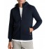 Navy & Green Cardigan Knitted With Detachable Hood-Blue