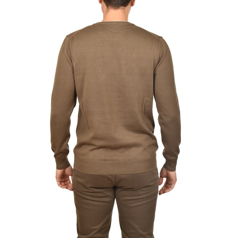 Navy & Green Knit Sweater-Kangaroo