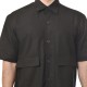 Diverse Shirt Casual Relaxed Fit With Pockets-Black