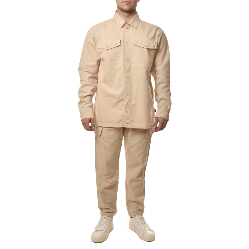 Brokers Shirt Overshirt Casual-Beige Brokers Shirt Overshirt Casual-Beige