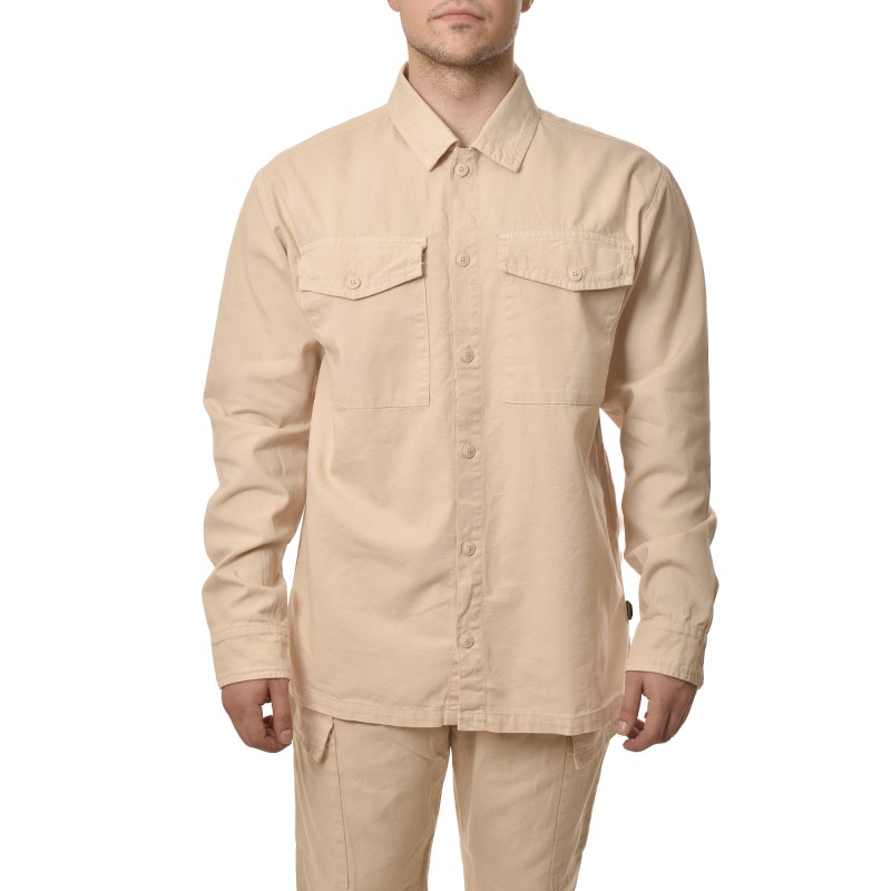 Brokers Shirt Overshirt Casual-Beige Brokers Shirt Overshirt Casual-Beige