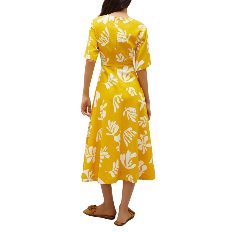 Marella Molise Dress With Print-Yellow Marella Molise Dress With Print-Yellow
